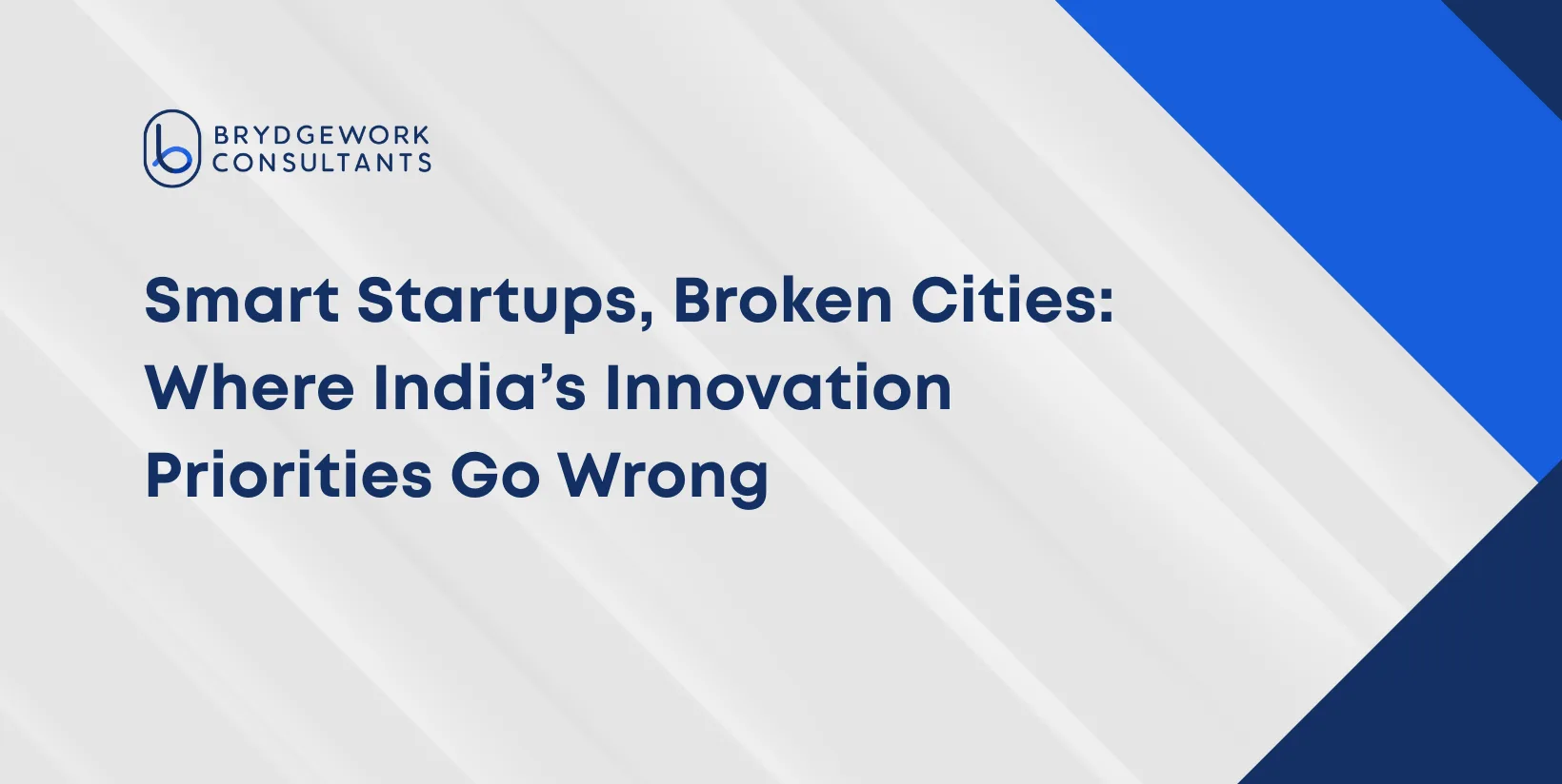 Startups should be incentivized to work on civic tech, frugal innovation, and public infrastructure.